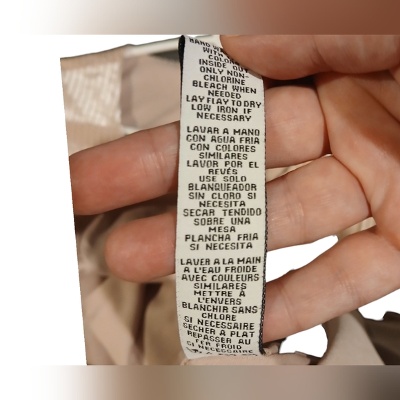 Calvin Klein Festive Blush Pink Shiny Cold Shoulder Ribbed Velvet Sweater - Picture 5 of 10